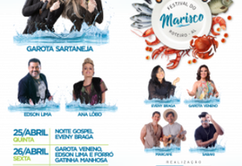 Roteiro realiza o Festival do Marisco 2019 no período de 25 a 28 de abril