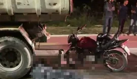 Homem de 55 anos morre após colisão entre moto e caminhão-caçamba em Maceió