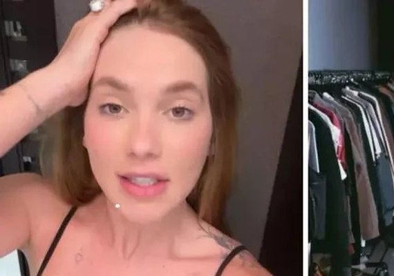 Virginia grava stories em closet que parece ser de Vini Jr. em Madri