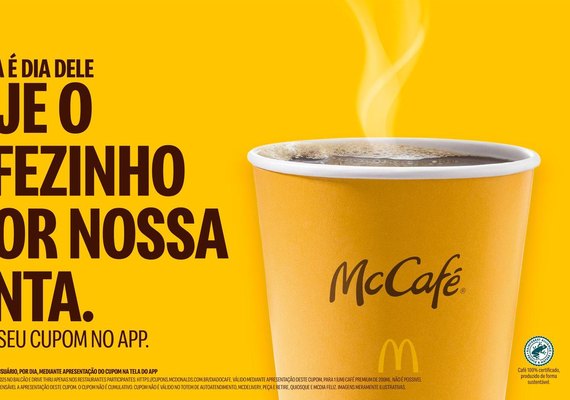 McDonald’s oferece café grátis em restaurantes de todo o Brasil