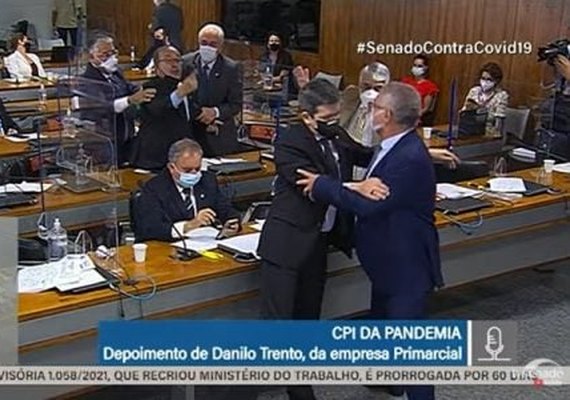 Renan e governista trocam insultos em confusão na CPI: 'vai pros quintos', 'vagabundo'