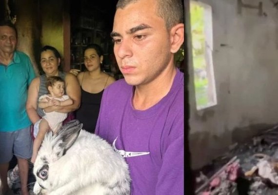 Coelha acorda família durante incêndio e salva bebê de 9 meses em Manaus