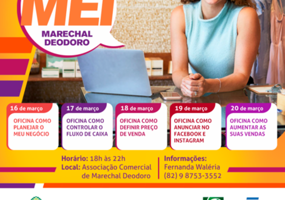 Microempreendedores individuais de Marechal Deodoro terão ciclo de palestras e oficinas