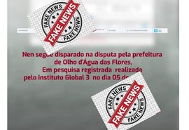 Fake news: grupo de Nen divulga pesquisa falsa Olho d’Água das Flores