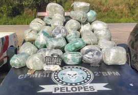 PM apreende mais de 32kg de drogas e ﻿três suspeitos de tráfico na Zona da Mata de AL