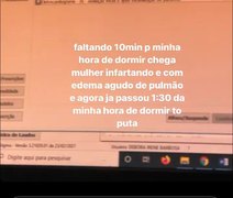 Estudante de Medicina expõe paciente e reclama: 'A mulher morreu e eu não dormi'