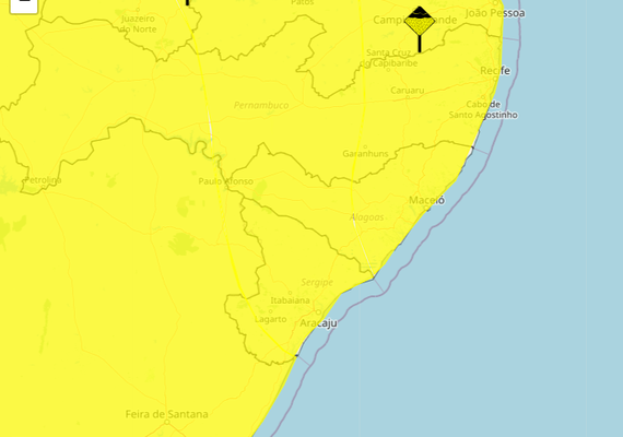 Acúmulo e chuvas intensas: Inmet emite dois alertas amarelos para Alagoas