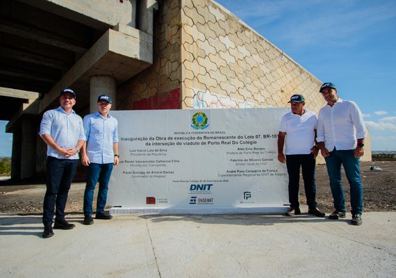 Paulo Dantas destaca parceria com Governo Federal durante entrega de viaduto em Porto Real do Colégio