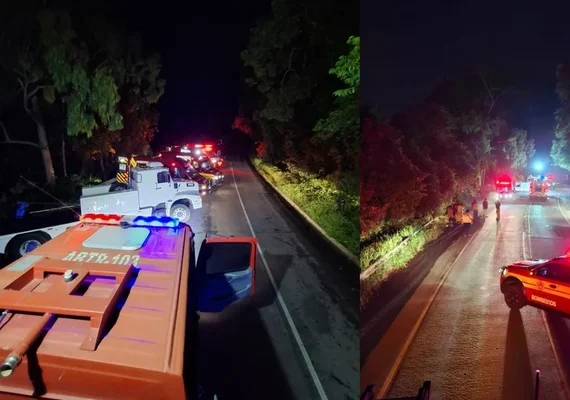 Ônibus despenca de ribanceira na BR-470 e deixa três mortos em Santa Catarina