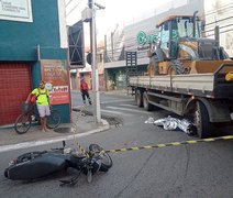 Motociclista morre após colisão com caminhão, no Centro de Maceió
