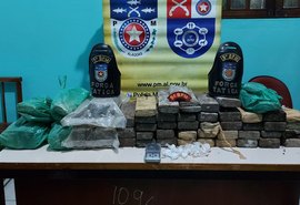 Polícia apreende mais de 28 kg de maconha de dupla no Benedito Bentes