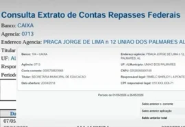 Conta de R$ 58 milhões do Fundeb em União dos Palmares mantém nome de ex-secretária como responsável