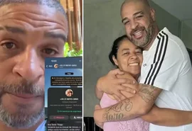 Mãe de Adriano sofre golpe de R$ 15 mil e ex-jogador faz alerta público