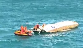 Ventania vira embarcação e mobiliza resgate aéreo em Maceió