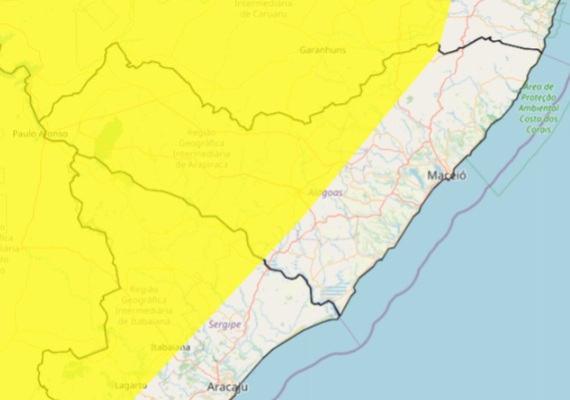 Inmet emite alerta de vendaval para municípios de AL; confira a lista