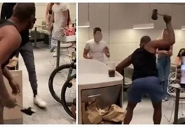 Após suposta rejeição, homem destrói McDonald's com machado