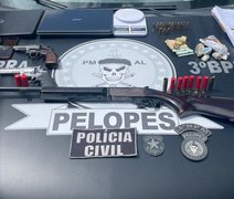 Operação integrada entre PM e PC prende chefe do tráfico e apreende armas de fogo em Arapiraca