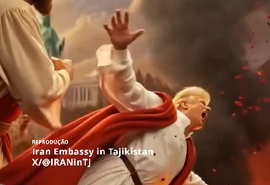 Embaixada do Irã publica vídeo feito por IA de Jesus jogando Trump no inferno