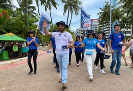 Campanha Pé no Chão do Delegado Thiago Prado chega na orla de Maceió