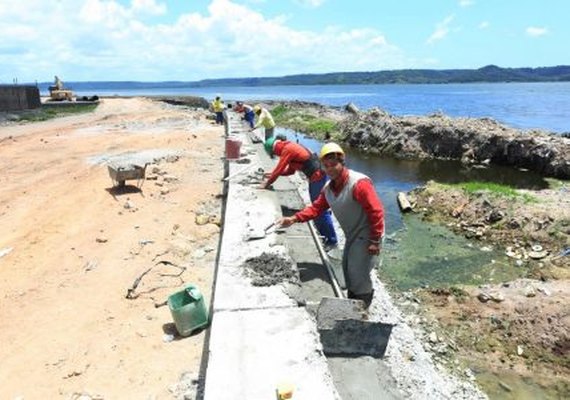 Obras de Urbanização da Orla Lagunar do Centro estão avançadas