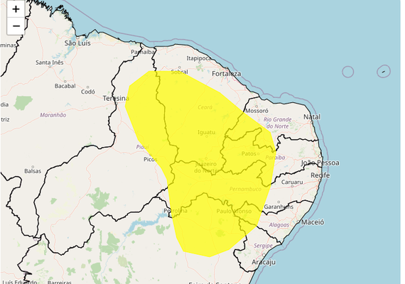 Inmet emite alerta de baixa umidade para 21 municípios alagoanos