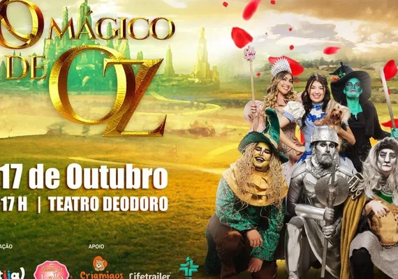 Festival apresenta 'O Mágico de Oz' no dia 17 de outubro no Teatro Deodoro