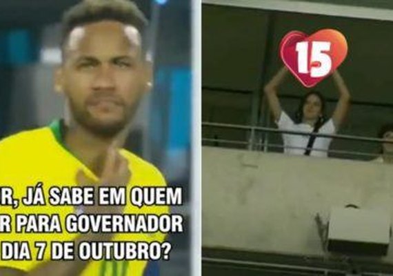 Renan Filho usa imagem de Neymar e Marquezine em sua propaganda