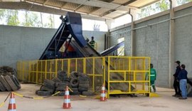 Primeira usina de beneficiamento de pneus sem utilidade de Alagoas é inaugurada na cidade do Pilar