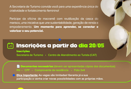 Estão abertas inscrições para curso gratuito de macramê em Maragogi