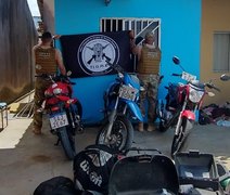 Três motos roubadas são recuperadas pela PC em casa no bairro Cidade Universitária