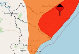 Inmet emite novo alerta de chuva, na cor vermelha, para 77 municípios de Alagoas no grau de “grande perigo”