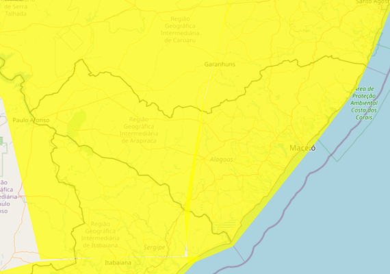 Inmet emite alerta de chuvas intensas em todo estado de Alagoas