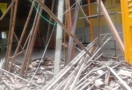 Teto de filarmônica desaba no centro histórico de Marechal Deodoro