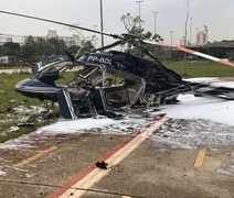 Vídeo: Helicóptero com duas pessoas cai em área residencial de São Paulo