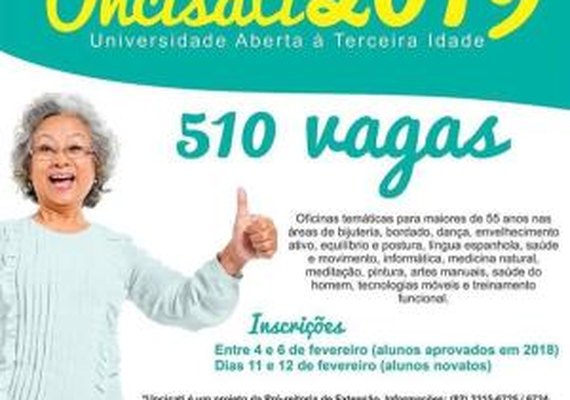Uncisal abre inscrições de projeto para alunos com mais de 55