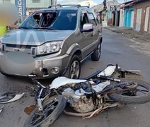 Motociclista fica ferido após batida frontal com carro em Arapiraca