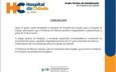 Prefeitura anuncia contratação de mais de 600 pessoas em hospital sem concurso ou PSS; entenda