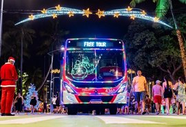 Free Tour Natal: Maceió ativa ônibus gratuitos para turismo natalino e circulação pela orla