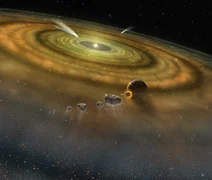 Telescópio Webb registra impacto de asteroide em sistema estelar vizinho