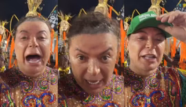 David Brazil perde peruca durante ensaio da Grande Rio e improvisa com boné