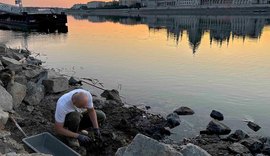 Águas baixas do Danúbio revelam restos de soldados alemães da 2ª Guerra