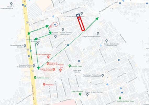 Via na Gruta de Lourdes será interditada para serviços de saneamento