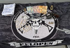 PM apreende armas e drogas na capital e no interior de AL