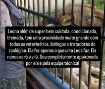 Veterinária de leoa que matou jovem em João Pessoa se pronuncia nas redes sociais