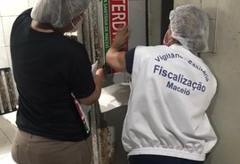 Vigilância Sanitária interdita padaria na Ponta Verde e apreende mais de 1.000kg em alimentos