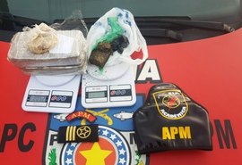 Drogas são retiradas de circulação por equipes distintas da PM em Maceió