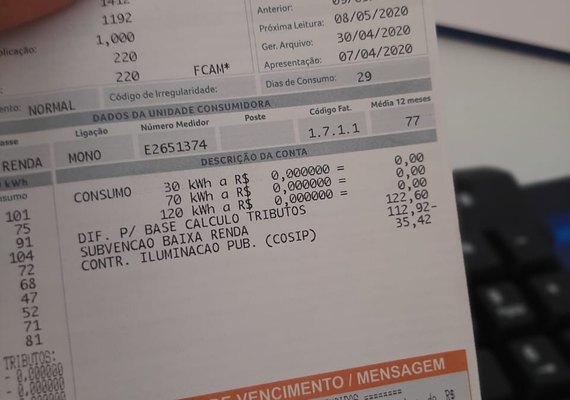 Equatorial refatura contas de energia para aplicar isenção do ICMS e da Tarifa Social