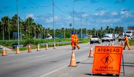 Construção de viaduto altera trânsito na BR-349 em Marechal Deodoro