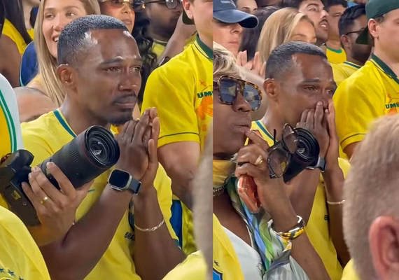 Veja vídeo de pai de Endrick emocionado com o filho jogando na seleção