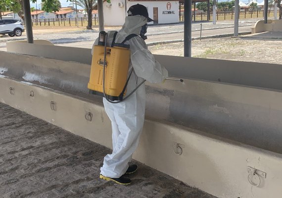 Parque da Pecuária passa por desinfecção para receber a Expoagro
